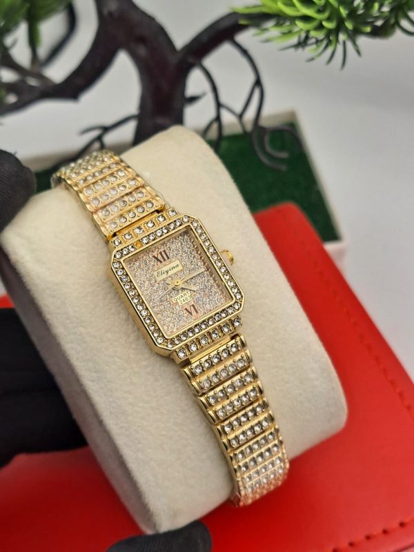 ELEYINA CHAIN STONE WRIST WATCHES