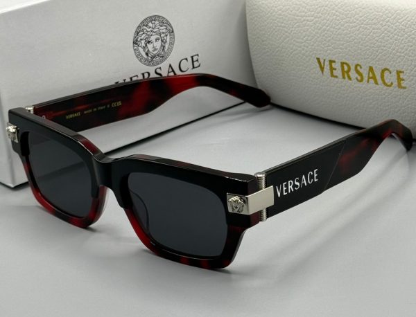 Versace Man Sunglasses Black Frame, Dark Grey Lenses